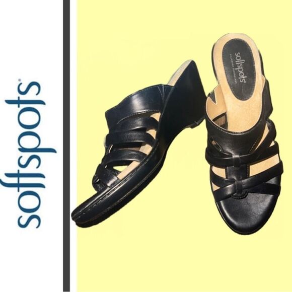 Softspots Women’s‎ Leather Upper Sandals - Size 9.5W - Picture 1 of 2